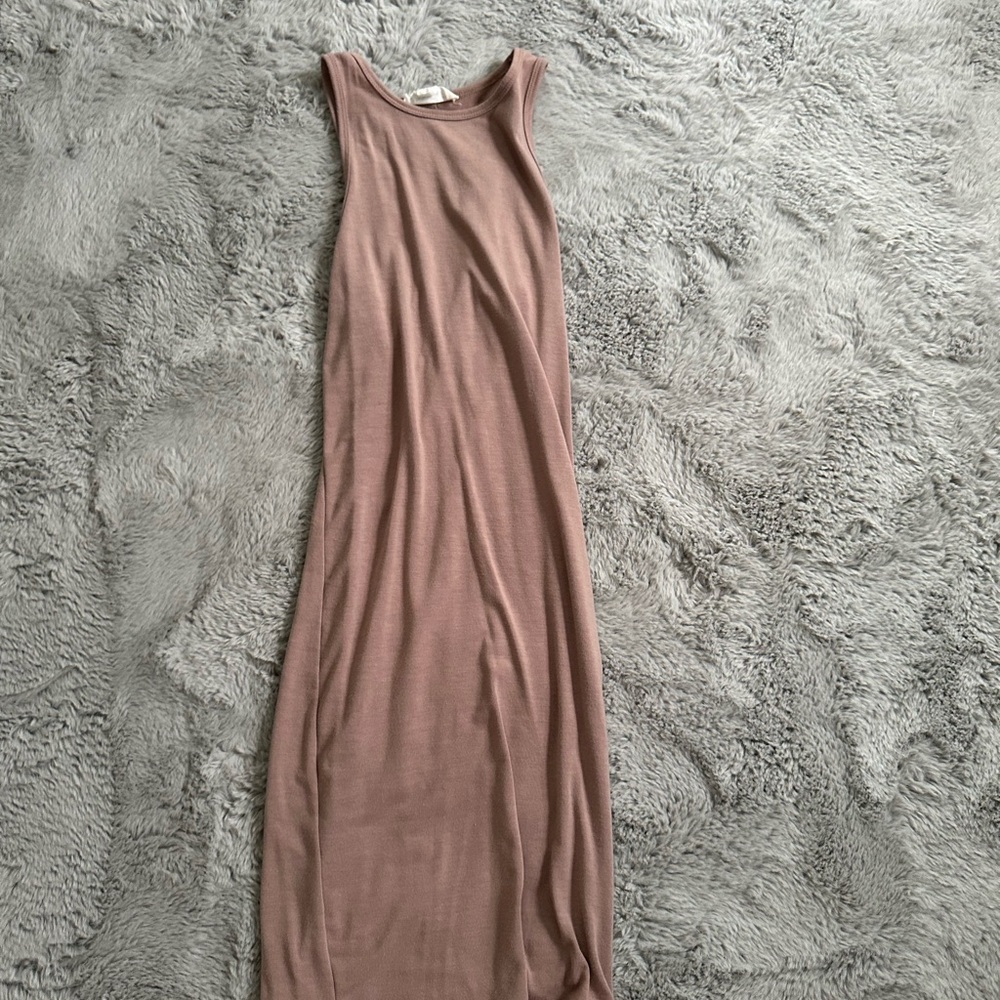 Pink casual short tank top dress